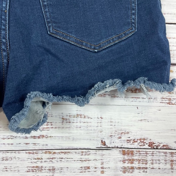 Express Super High Rise Mom Distressed Jean Shorts - Picture 9 of 16